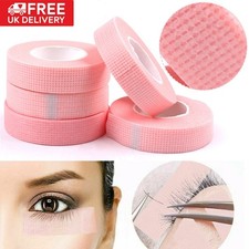 10 Rolls Lash Tape for Eyelash Extension Breathable Micropore Fabric Eye Pink UK