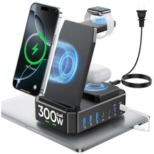 300W 10-in-1 Wireless Charging Station for Apple - Fast, Safe & Portable