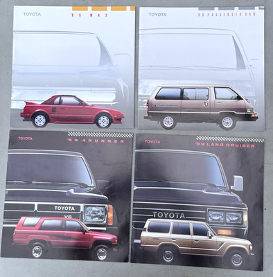 1989 Toyota Dealership Sales Brochure Catalog Lot 4Runner Land Cruiser MR2 Van
