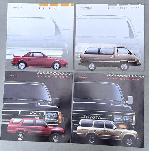 1989 Toyota Dealership Sales Brochure Catalog Lot 4Runner Land Cruiser MR2 Van