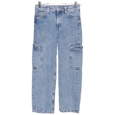 H&M, Cargohose, Größe: 152, Blau, Baumwolle, Sonstiges, Denim #2Qp
