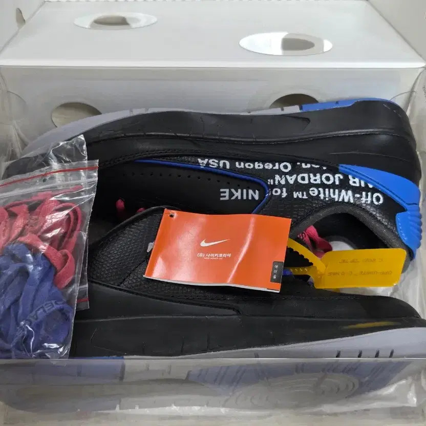 Nike Off-White Air Jordan 2 Retro Low SP - Black & Royal, Size 265