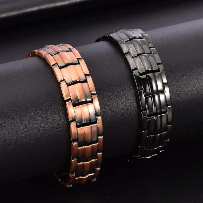 Genuine Pure Copper Magnetic Therapy Bracelet Double Strong Men Women Healing