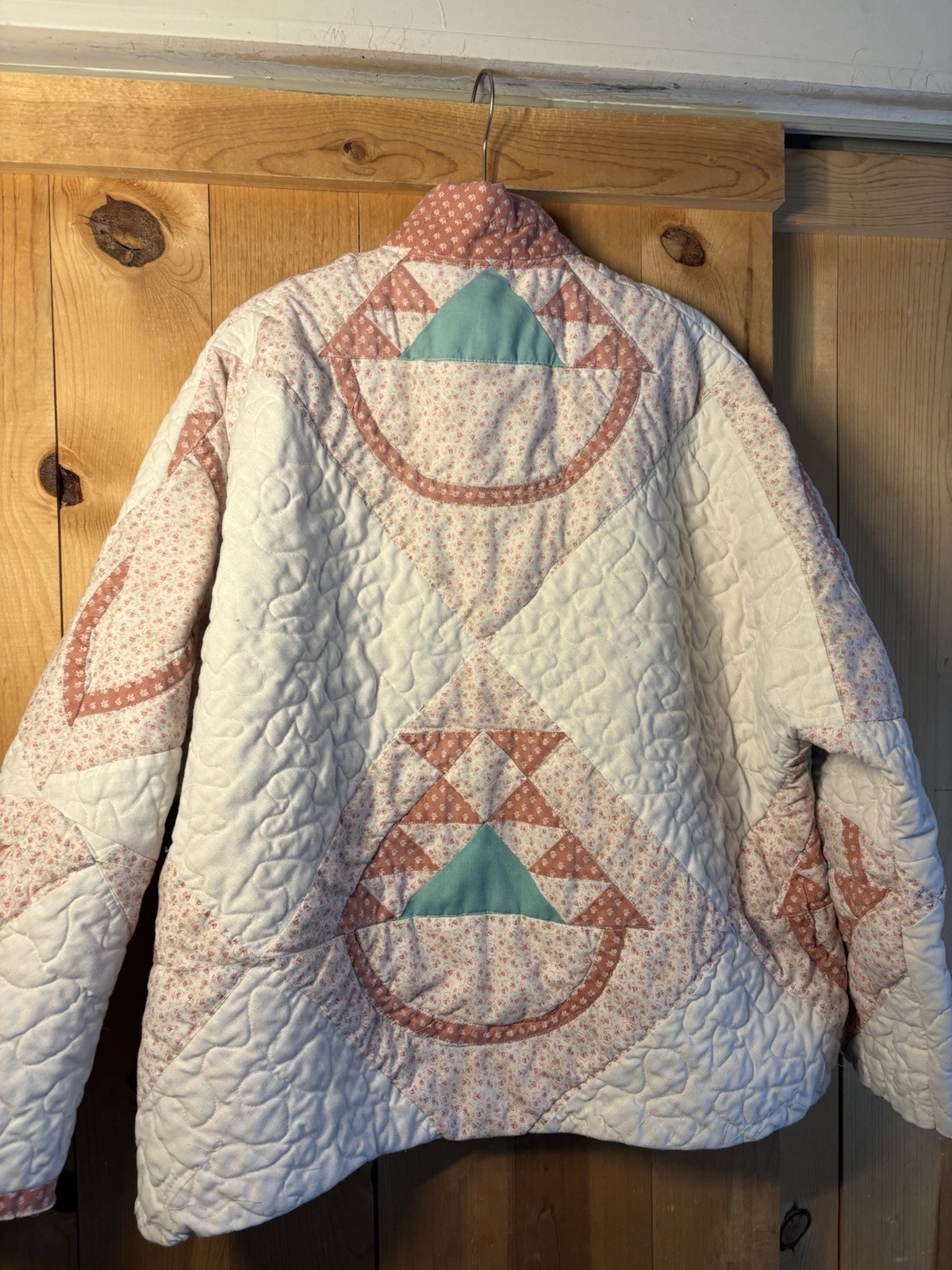 Handmade M/L  Patchwork Quilt Coat Jacket Cottage… - image 24