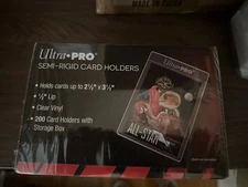 (200)SEALED Ultra Pro Semi Rigid Loose Card Holder 1/2" lip Size 2 FREE SHIPPING