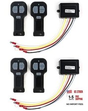 12V Wireless Winch Remote Control Kit 4 Pack Universal 5 Wire Receiver