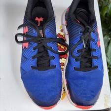 Boys Under Armour Level X Series Tennis Shoes Athletic Sneakers Blue Black 5Y