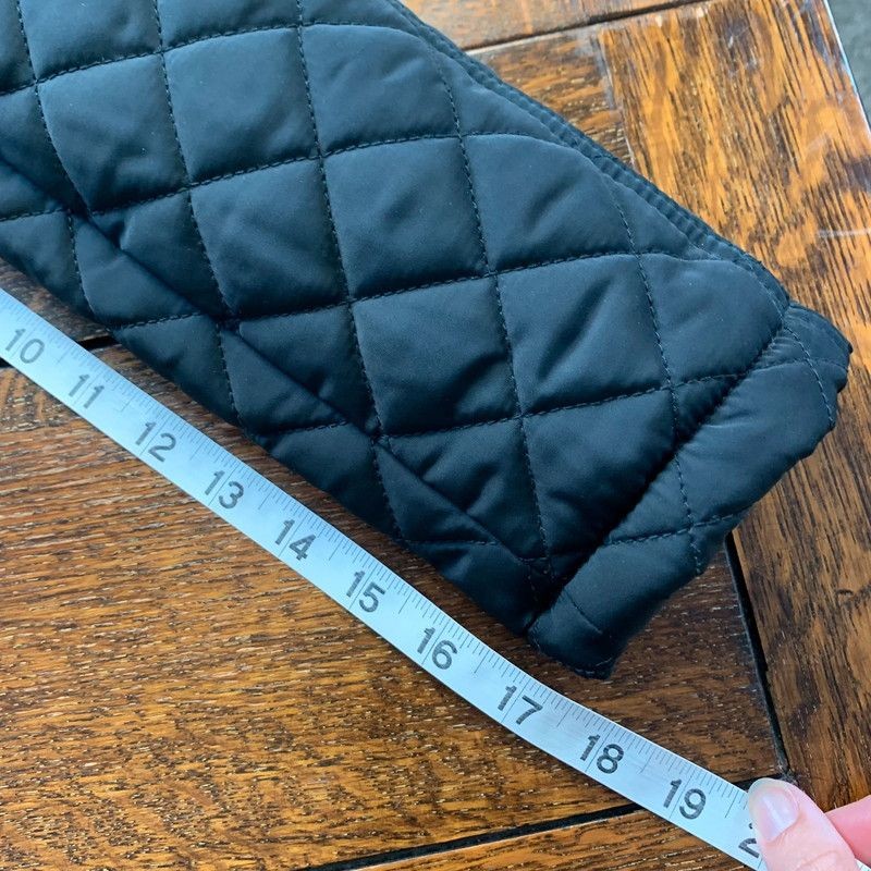 Michael Kors Quilted Jacket Coat Womens Small Black Zip UpRoll Away Hood thumbnail 14