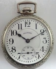 ANTIQUE 1929 ILLINOIS POCKET WATCH GRADE 305 16S 17J w/ ELGIN GIANT 14K GF CASE