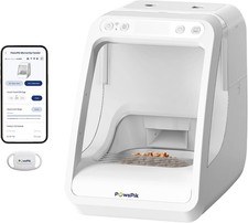 Automatic Microchip RFID Cat Feeder, 16-Cup, White
