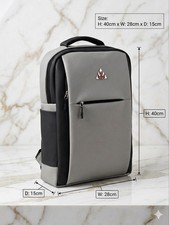 Grey/Black High Quality Backpack Laptop Travel Uni Bag