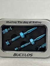 BuckLos Bicycle Aluminum Tubeless Presta Valve Stem 40 Mm Blue A1A
