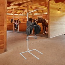 30.3*20*62.5inch Multi-Tier Black Free Standing Saddle Rack With 5* Footpads