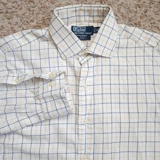 Polo Ralph Lauren Regent Classic Fit Plaid Mens L 16 Long Sleeve Button Up Shirt