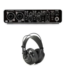 Behringer U-Phoria UMC204HD USB Audio Interface and Headphones
