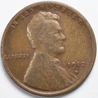 1912-D VG/F Lincoln Wheat Penny Cent San Francisco Mint