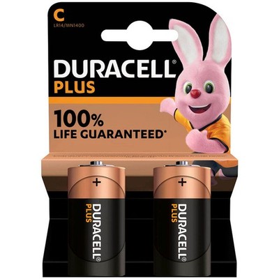 DURACELL Batterien PLUS Alkali-Mangan Baby C 1,5 V, 2 St.
