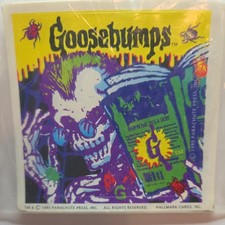 Rare Vintage 90  s Goosebumps Parachute Press Halloween 20 Stickers R L Stine NOS