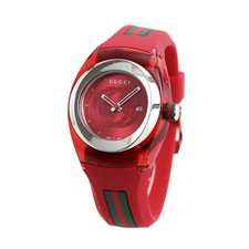 New GUCCI Wristwatch Ladies YA137303 Sync 36mm Quartz Red x Red Analog Display
