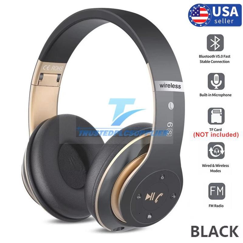 Wireless Headphones Bluetooth Noise Cancelling Stereo Earphones Over Ear Headset