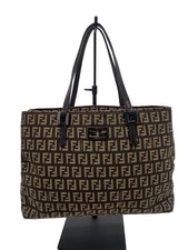 FENDI Handbag Canvas BRW Allover Pattern 8BH132