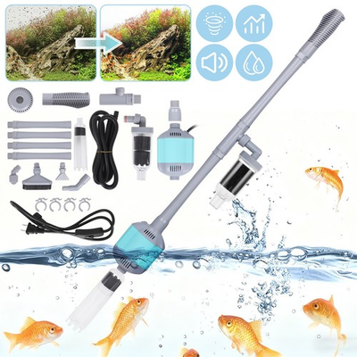 #ad hygger Electric Fish Tank Pump Clean Vacuum Siphon Water Change Gravel Cleaner $29.99
