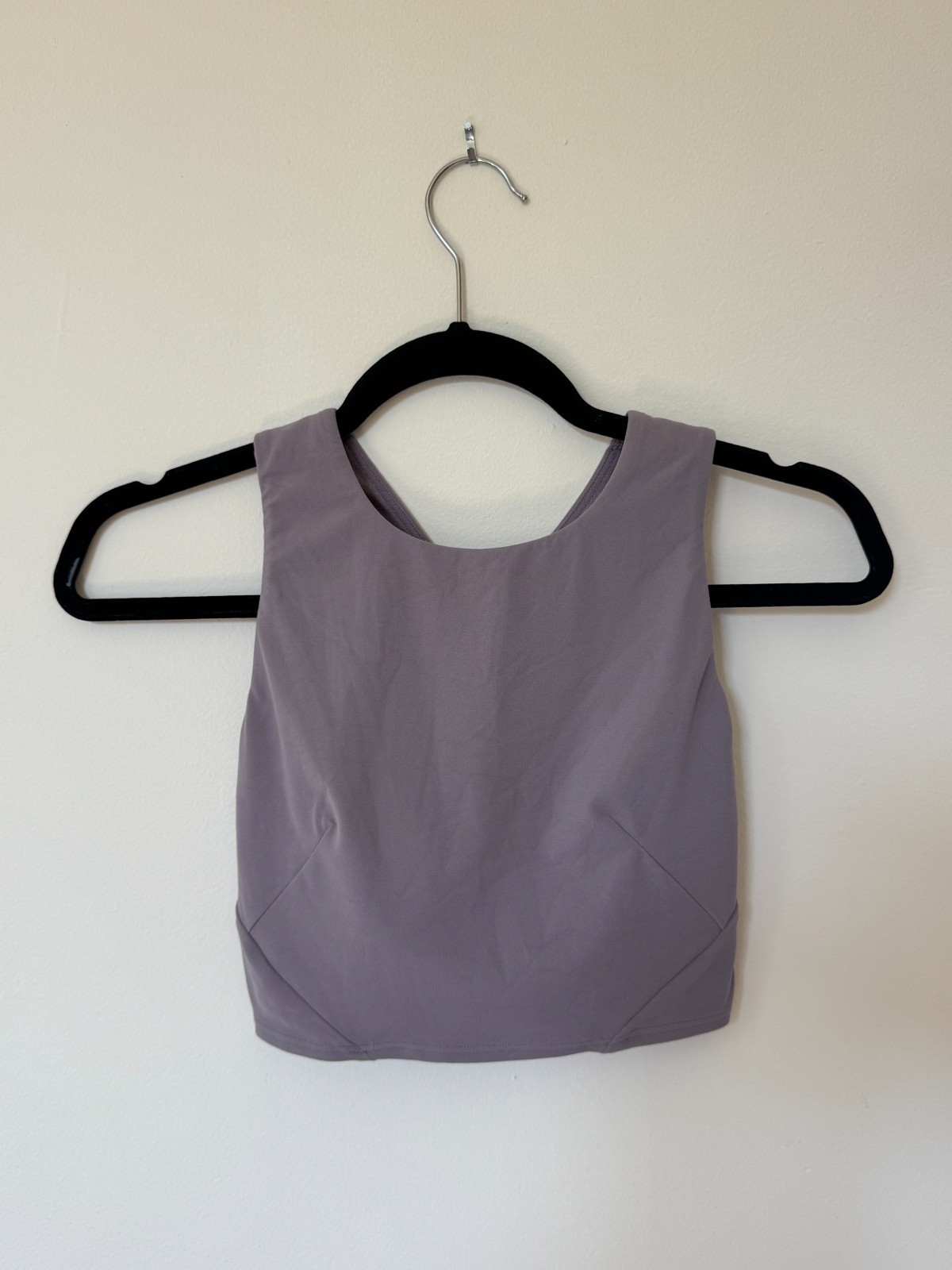 Lululemon Crossback Longline Crop Sports Bra Size 4/6 Lavender Purple High Neck