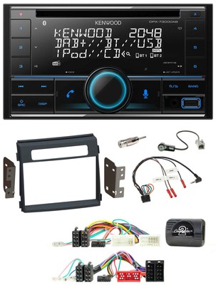 Kenwood CD 2DIN DAB USB Lenkrad Bluetooth Autoradio für Kia Soul 2011-2014