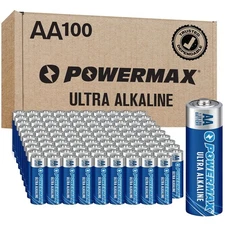 Eco-Friendly 100 Count AA Batteries - Long Lasting Alkaline Power for Daily Use