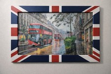 London Bus Poster London Canvas Wall Art London Weather London Bus Picture