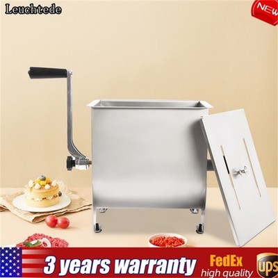 20LB Manual Meat Mixer Hand Meat Sausage Mixer Machine Stainless Steel W/Handle
