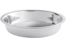 Choice Deluxe 4 Qt Round Chafer Food Pan Stainless Steel Pack Of 6