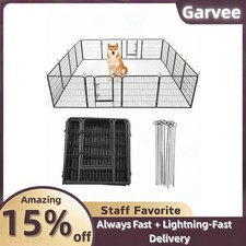 24/32/40" Height Heavy Metal Dog Playpen 8/16 Panels with Gate