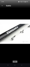 Canna da pesca Vengeance 425 BX Solid nera con anelli . Condizioni Eccellenti.