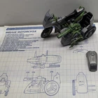 1985 GI JOE SILVER MIRAGE MOTOCYCLE W/ BLUEPRINTS  100% complete ARAH