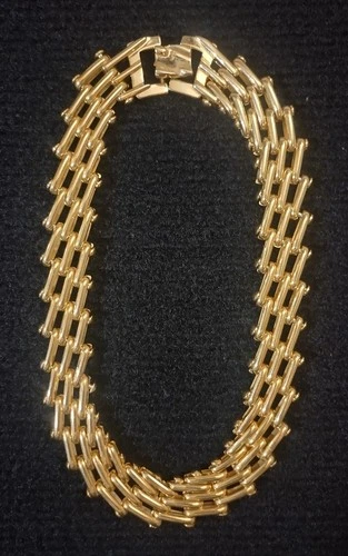 Retro Carolee Choker Gold Tone Necklace Costume Jewelry Signed