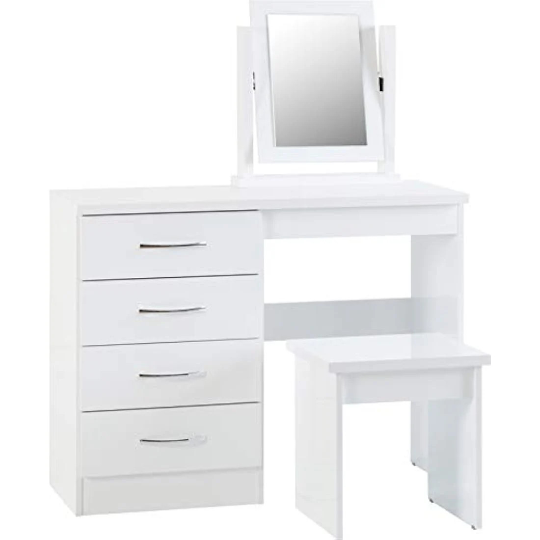 Seconique Nevada Dressing Table Set in White Gloss 17 Seconique Nevada Dressing Table Set in White Gloss