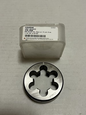 (Opened Box) Round Die 1-1/4-20 High Speed Steel 2 1/2 OD Right Hand Thread