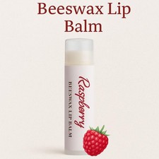Raspberry Beeswax Lip Balm- 2 pack Natural Handmade Moisturizing Lip Care