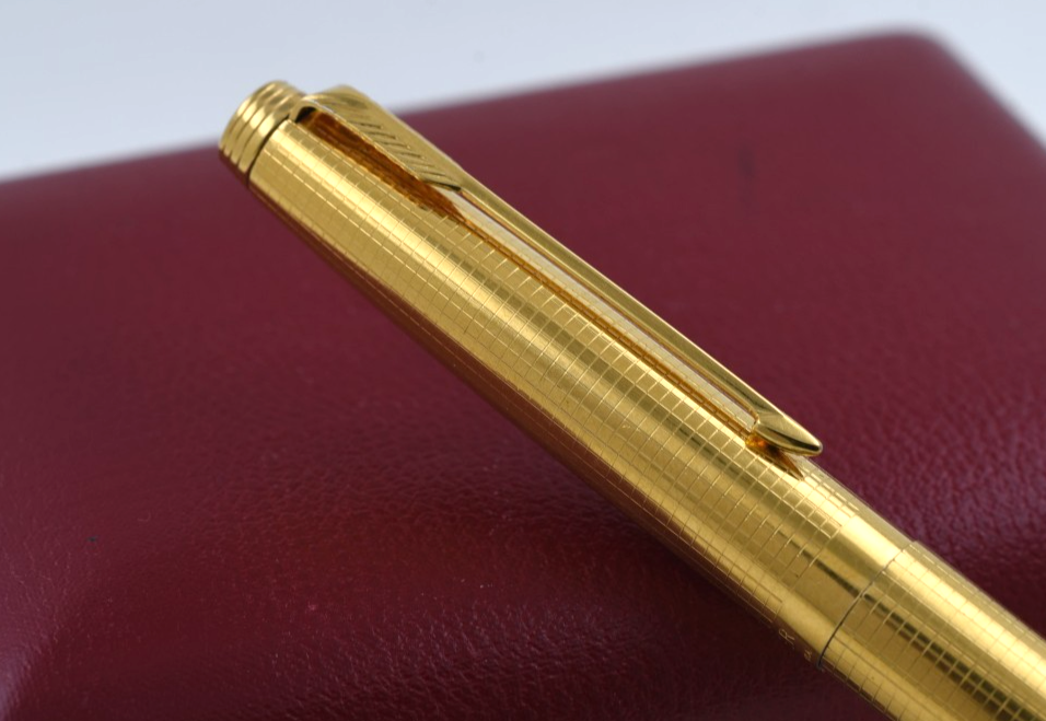 Parker 75 Gold Filled Insignia Fountain Pen EXCELLENT M Nib | eBay
