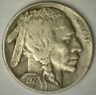 1927 Buffalo Nickel 5c Coin Extra Fine Philadelphia Mint Indian Head XF 5-Cents