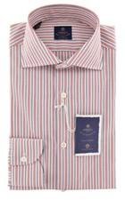 Luigi Borrelli Red Shirt - Slim - EV06RC108641 