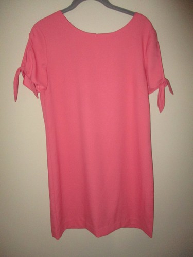 Vestido recto con mangas atadas rosa coral Banana Republic para dama talla S