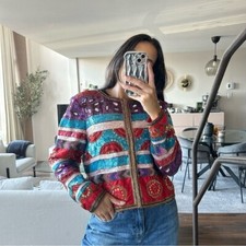 Vintage Rare 90's Leslie Fay Evenings Beaded Sequin Blazer Size L