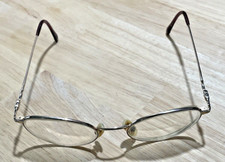 Marchon Womens Eyeglasses FRAMES ONLY 50-18-135 GFP Mauve Crystal Glasses