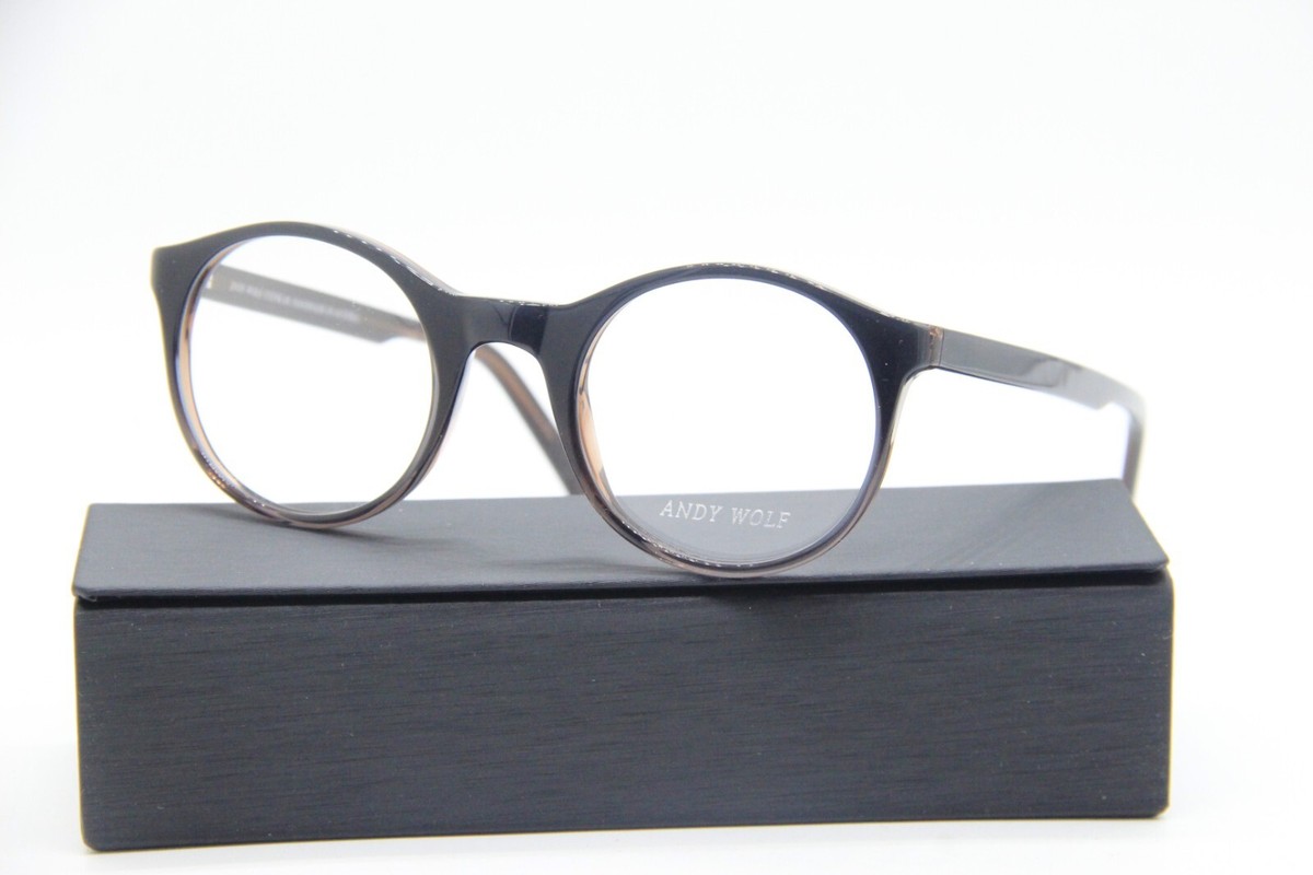 NEW ANDY WOLF MOD. 4504 COL. D NAVY PEACH AUTHENTIC EYEGLASSES W