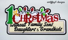 CRAFTECAFE CHRISTMAS TITLE premade paper piecing scrapbook diecut piece page 3D