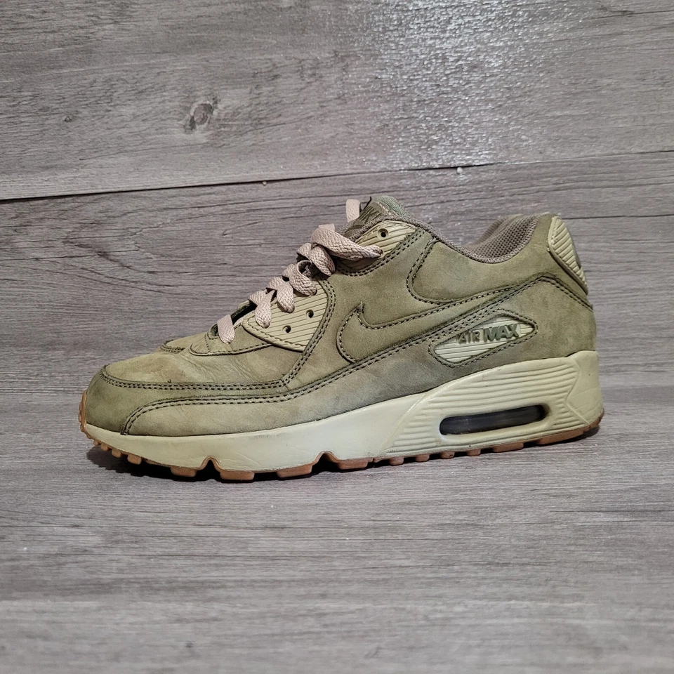 Nike Air Max 90 Invierno Premium Gamuza Gs Talla 6.5y Verde Entrenadores Tenis... Foto 3 de 4