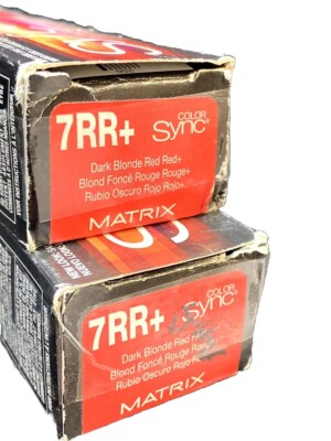 2 matrix color sync 7rr+ dark blonde red red+ distressed box