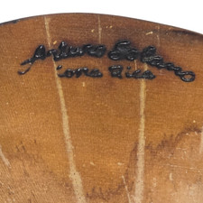 Arturo Solano Signed Live Edge Wood Bowl Costa Rica Hand-Carved Sculptural Art